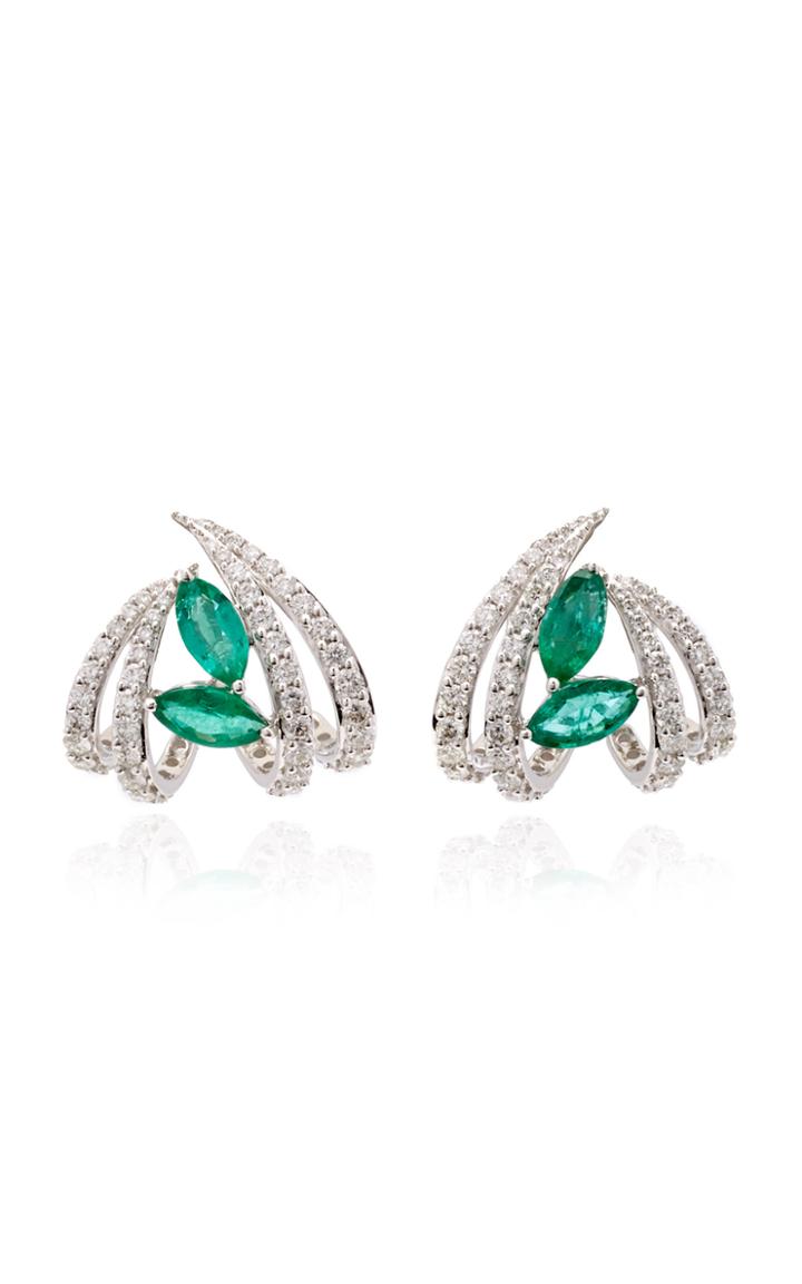 Hueb M'o Exclusive Emerald Wrap Earrings