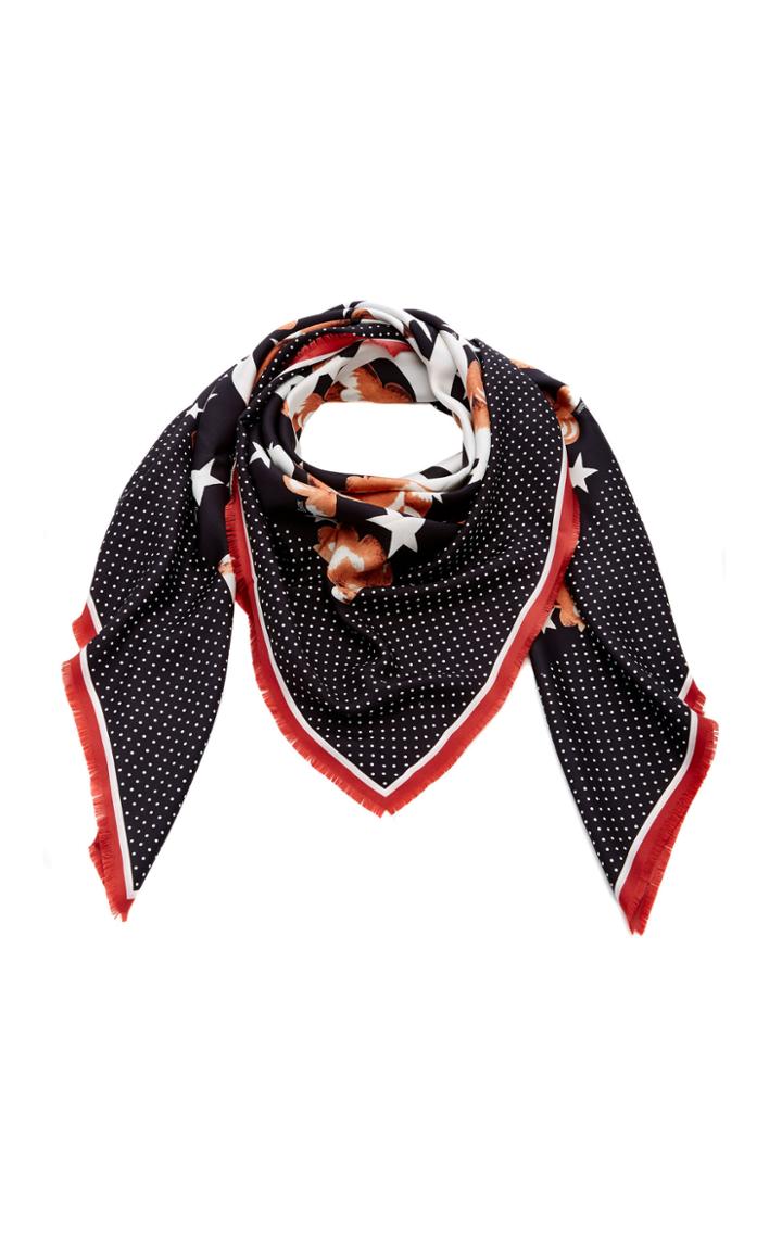 Loewe Stars Anagram Silk Scarf