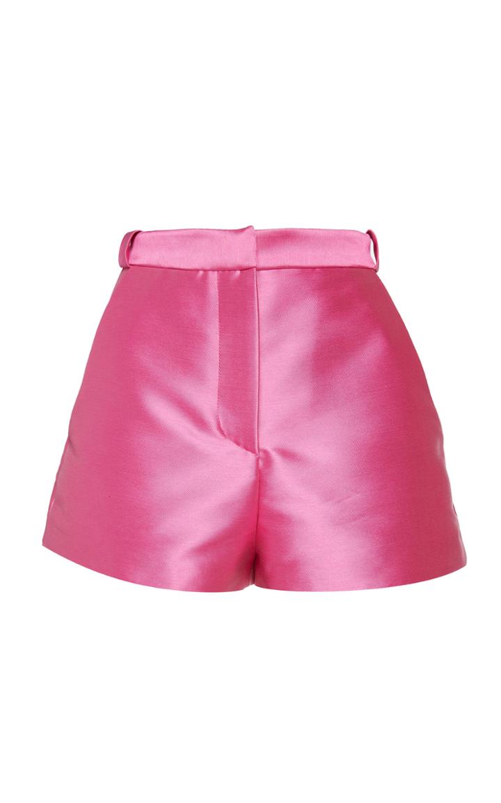 Brandon Maxwell High-rise Satin Shorts