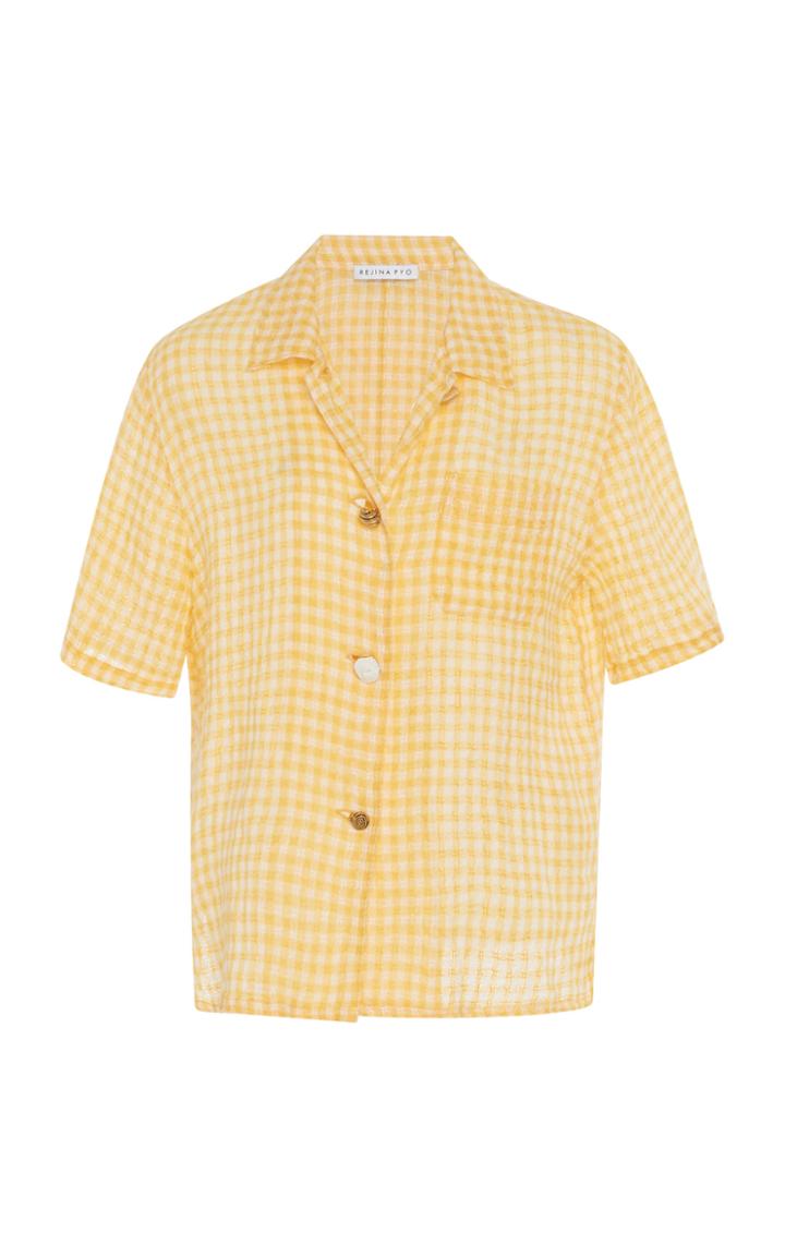 Rejina Pyo Mila Linen Check Shirt