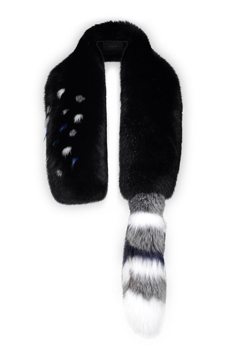 Lysa Lash Furs Micro Intarsia Scarf With Tail
