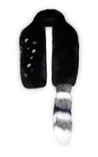 Lysa Lash Furs Micro Intarsia Scarf With Tail