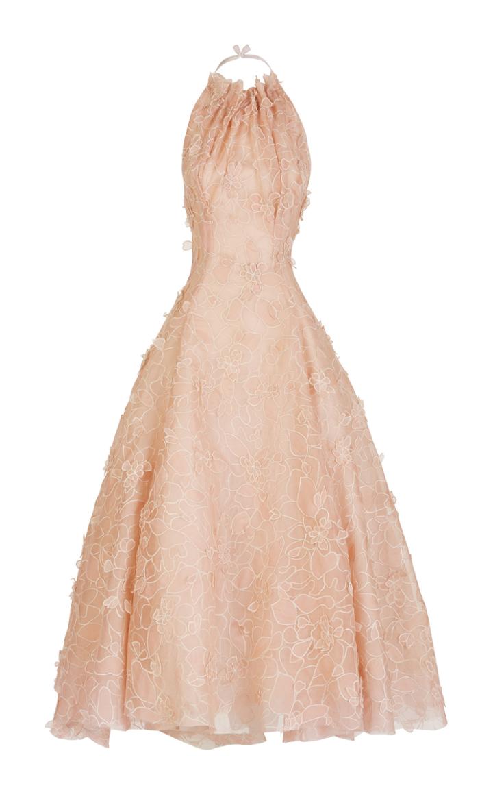 Maticevski Lace Flower Silk Gown