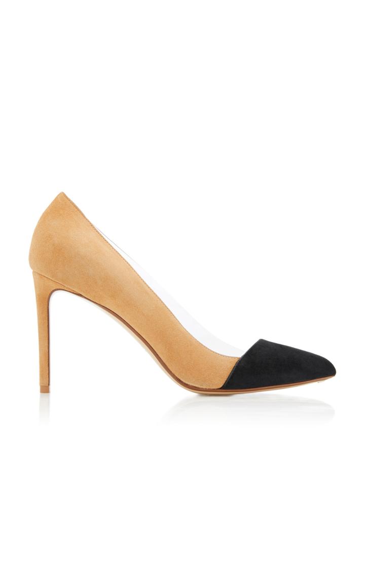 Francesco Russo Pvc Cutout Suede Pump