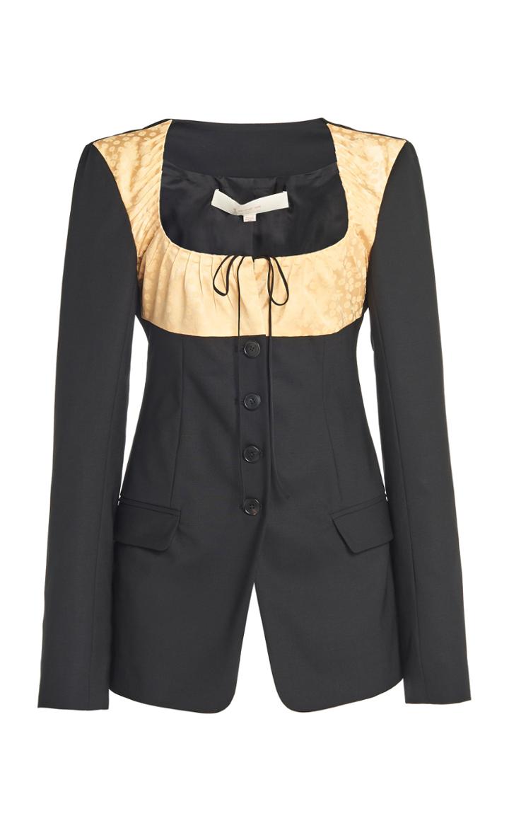 Moda Operandi By Any Other Name Satin-trimmed Wool Blazer