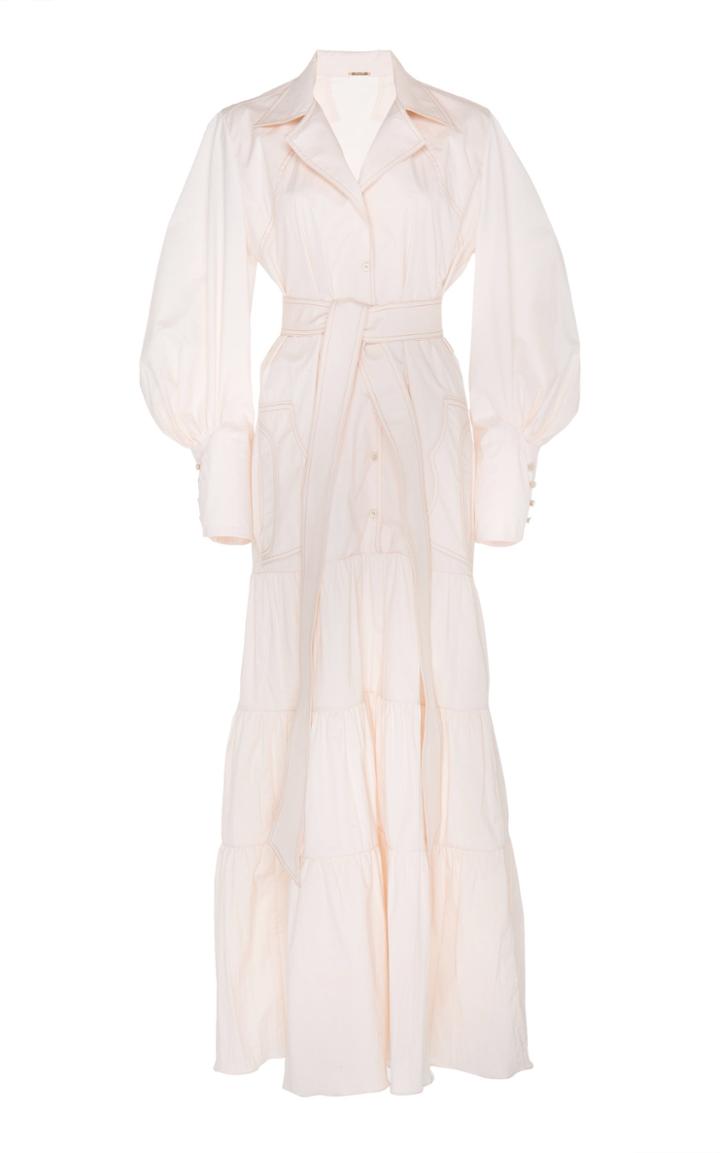 Johanna Ortiz Ring Of Fire Cotton-blend Maxi Shirt Dress