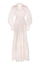 Johanna Ortiz Ring Of Fire Cotton-blend Maxi Shirt Dress