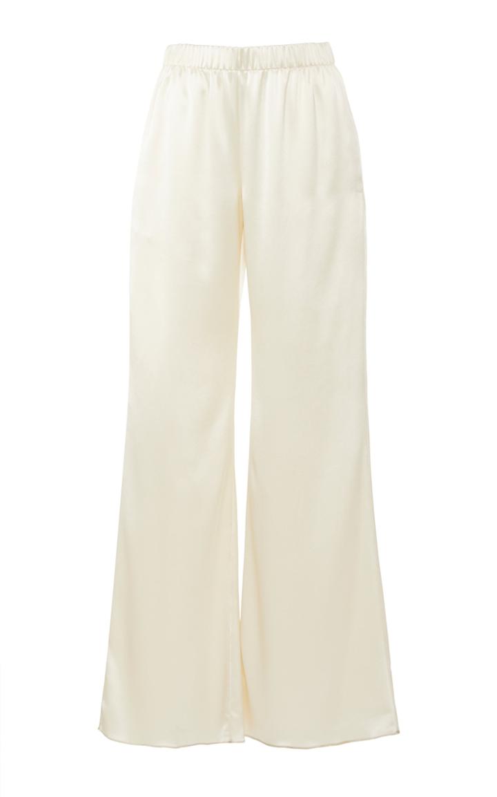 Deveaux Savannah Satin Wide-leg Pants