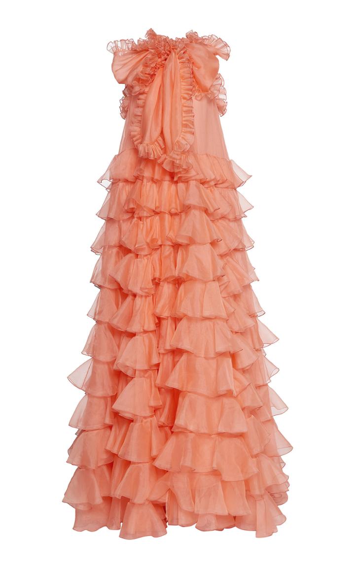 Moda Operandi Giambattista Valli Draped Satin Maxi Dress Size: 40