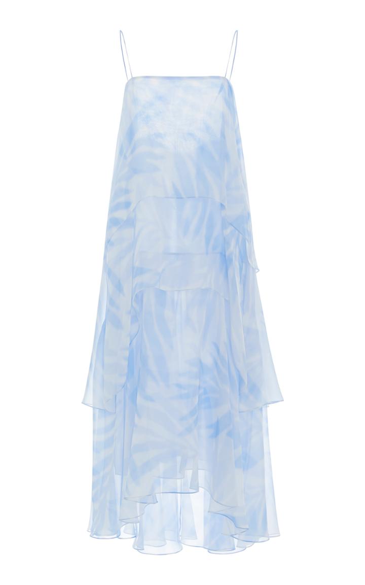 Michael Kors Collection Silk Chiffon Tiered Dress