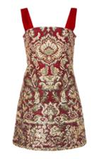 Etro Velvet-trimmed Jacquard Mini Dress