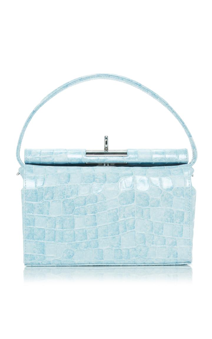 Gu De Milky Embossed Leather Bag