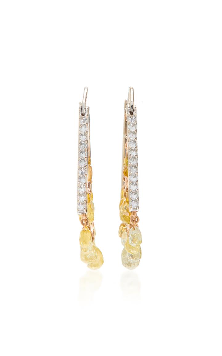 Parulina 18k White And Rose Gold And Multi-stone Earrings