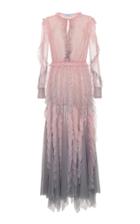 Blumarine Ombre Ruffle Maxi Dress