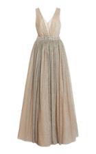 Moda Operandi Jenny Packham Sasha Crystal-embellished Pliss Lam Gown