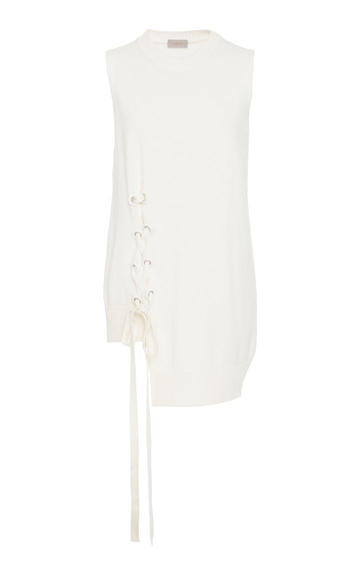 Mrz Sleeveless Lace-up Sweater