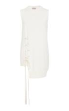 Mrz Sleeveless Lace-up Sweater