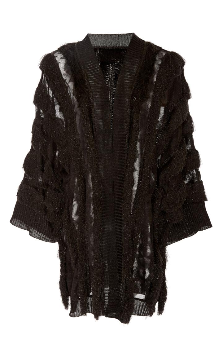 Missoni Woven Lam Fringe Cardigan