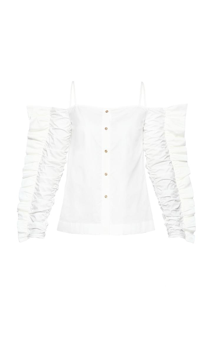 Anna October Camisol Strap Ruffle Sleeve Shirt