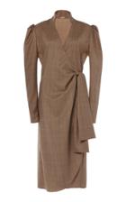 Moda Operandi Johanna Ortiz Flor De Tabaco Wool Wrap Midi Dress Size: 2