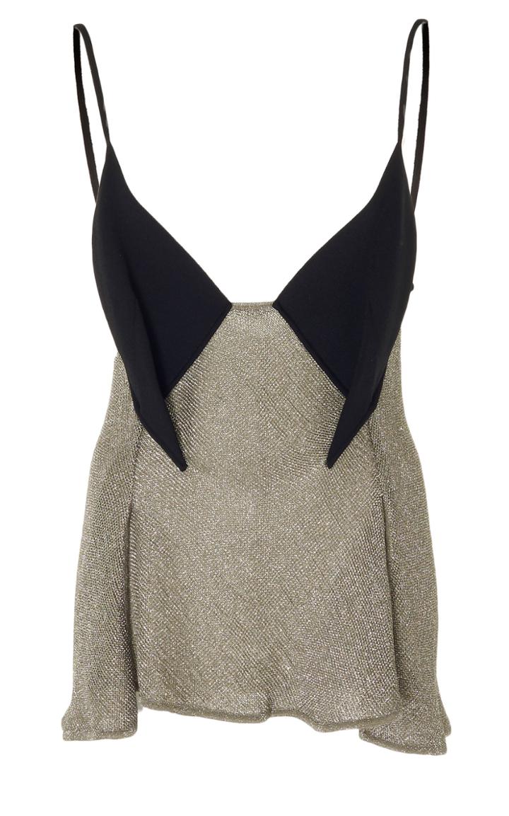 Roland Mouret Loredana Knit Lurex Tank Top