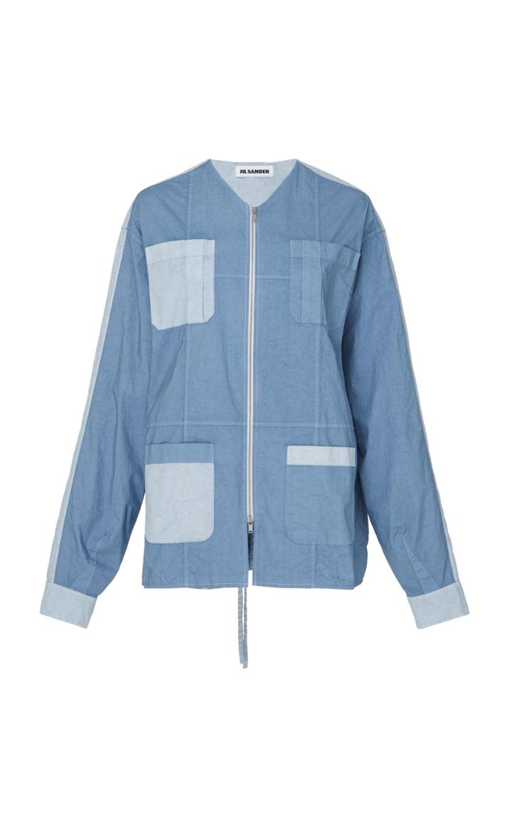 Jil Sander Gina Zip-front Cotton Shirt