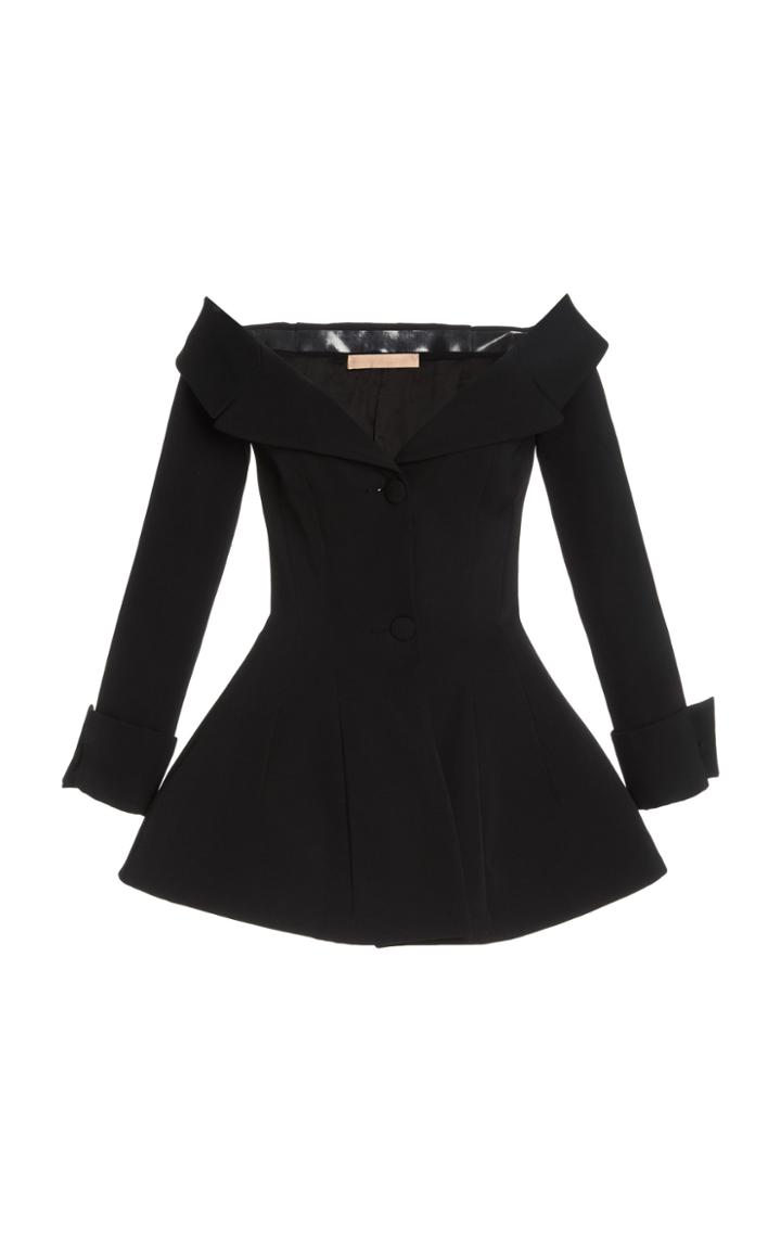 Moda Operandi Brock Collection Rohtak Off-the-shoulder Wool Jacket