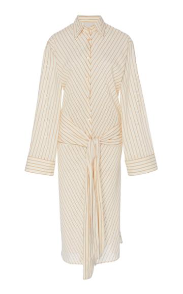 Arje Lina Striped Cotton Wrap Dress