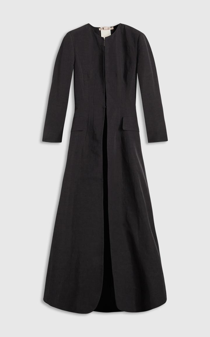 Moda Operandi Brock Collection Sebastiana Cotton-linen Collarless Coat