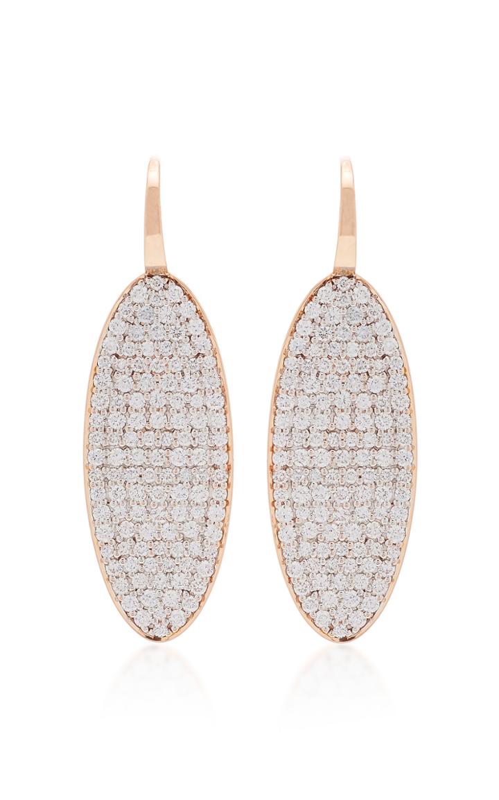 Walters Faith Rose Gold And Diamond Oval Earrings