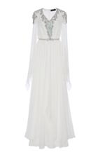 Jenny Packham Esta Embellished Silk Dress