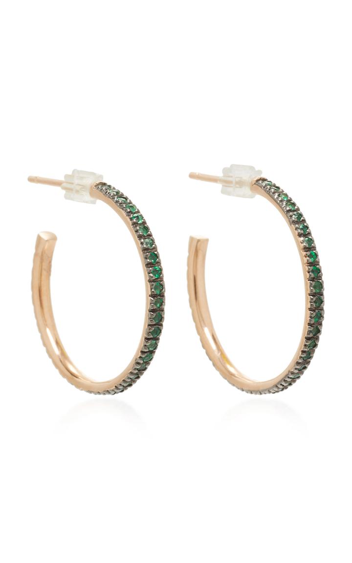 Sydney Evan Medium Emerald Hoops
