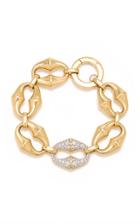 Moda Operandi Vram 18k Yellow Gold And Platinum Chrona Link Bracelet With Diamonds