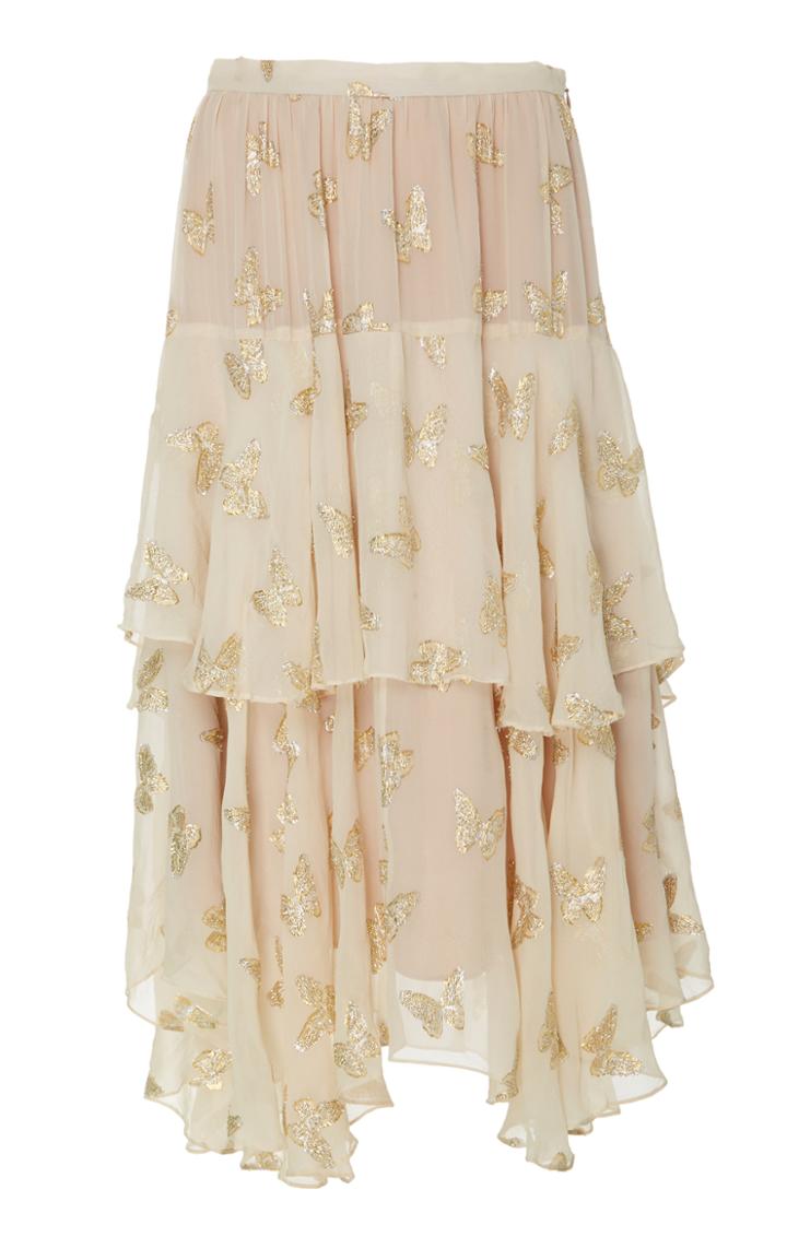 Loveshackfancy Alex Butterfly Midi Skirt