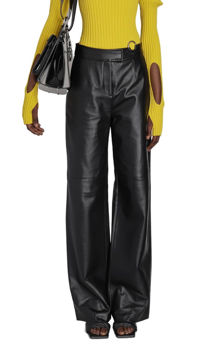 Moda Operandi Boyarovskaya Leather Straight-leg Pants