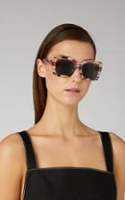 Burberry Square-frame Marbled Acetate Sunglasses