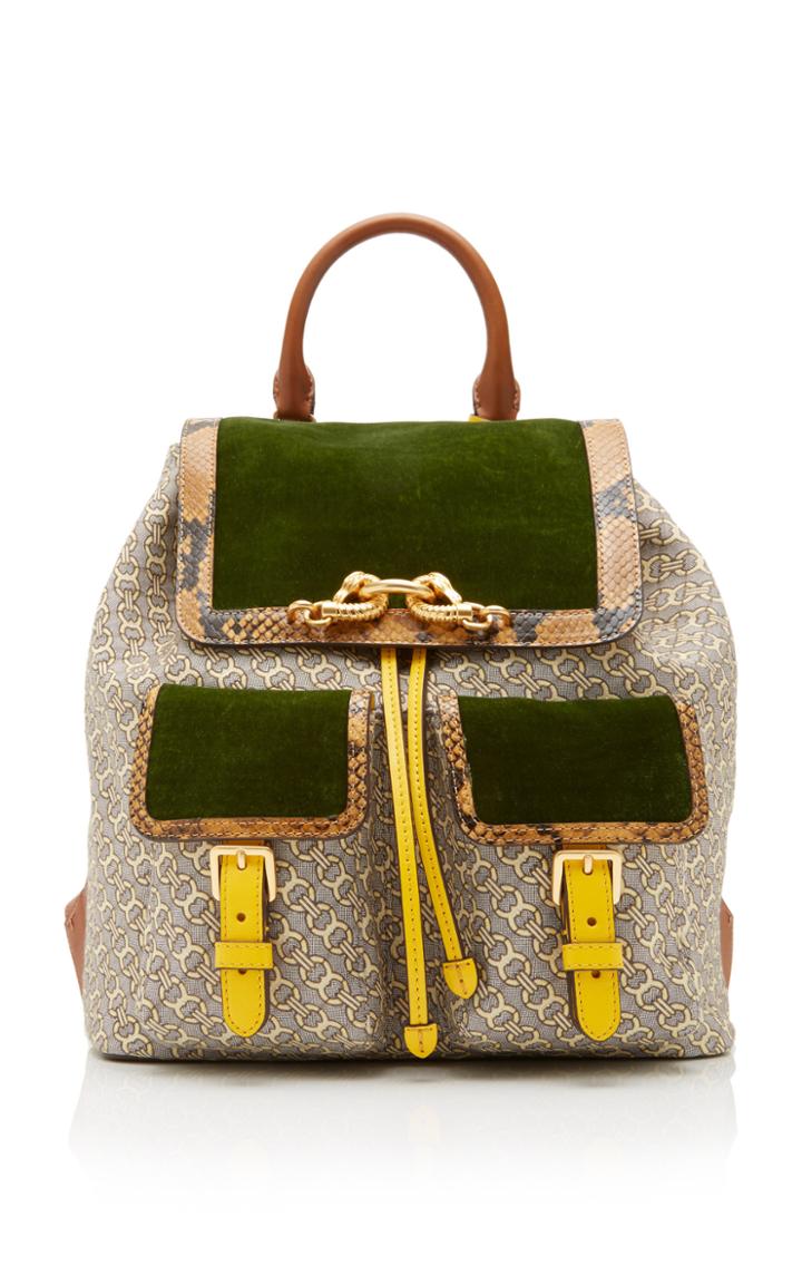 Tory Burch Jessa Printed Jacquard Backpack