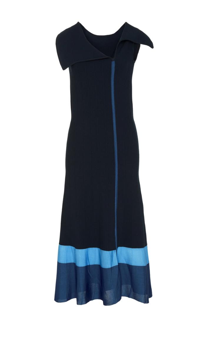 Pepa Pombo Asymmetrical V-neck Dress