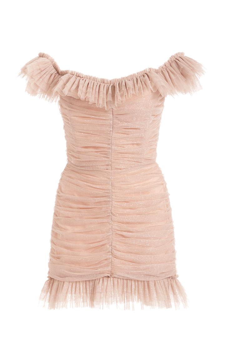 Moda Operandi Kalmanovich Off-the-shoulder Ruched Mini Dress Size: 0