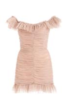 Moda Operandi Kalmanovich Off-the-shoulder Ruched Mini Dress Size: 0