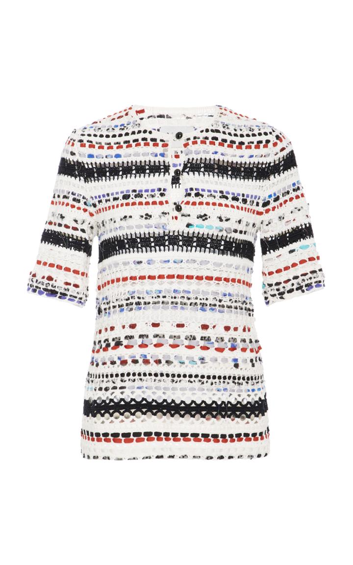 Novis Deary Crochet Short Sleeve Top