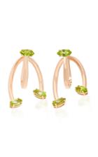 Bea Bongiasca Honeysuckle Love Ties 9k Rose Gold Peridot Earrings