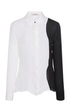 Cushnie Et Ochs Ada Color Block Double Georgette Blouse