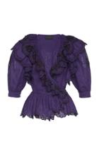 Dundas Ruffled V-neck Wrap Top