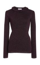 Moda Operandi Red Valentino Frill Ribbed Knit Sweater