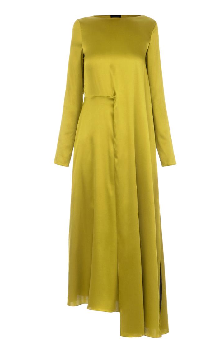 Lake Studio Midi Silk Gathered Dress