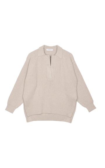 Moda Operandi Sayaka Davis Knit Cotton-wool Polo Top