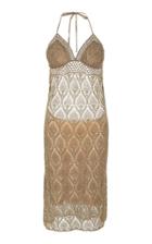 Spencer Vladimir Gold Knit Midi Dress