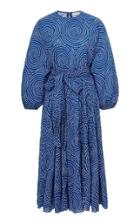 Rhode Devi Wrap Cotton Midi Dress