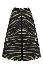 Rochas Wool Mohair Jacquard Skirt
